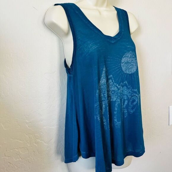 Target | Vintage XS “Explore” sleeveless v neck slub tank blue - Picture 4 of 9